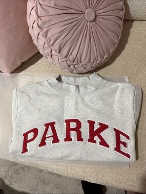 Parke heritage mockneck in gray+sail